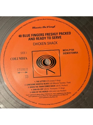 35014297	 Chicken Shack – Forty Blue Fingers, Freshly Packed And Ready To Serve	Blues Rock 	Silver Black Marbled, 180 Gram, Limited	1968	"	Music On Vinyl – MOVLP104 "	S/S	 Europe 	Remastered	19.01.2024