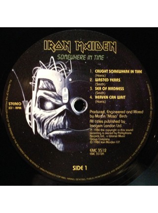 35000258	Iron Maiden – Somewhere In Time 	" 	Heavy Metal"	180 Gram Black Vinyl	1986	" 	Parlophone – 2564624854"	S/S	 Europe 	Remastered	"	21 нояб. 2014 г. "