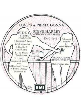 1404139		Steve Harley And Cockney Rebel – Love's A Prima Donna	Classic Rock, Glam	1976	EMI – EMC 3156, EMI – 0C 062-06 256	NM/NM	England	Remastered	1976