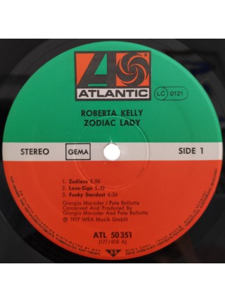 1404149		Roberta Kelly – Zodiac Lady	Funk/Soul, Disco	1977	Atlantic – ATL 50 351	NM/EX+	Germany	Remastered	1977