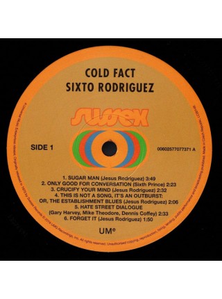 35006175	 Rodriguez – Cold Fact	" 	Folk Rock, Psychedelic"	Black, 180 Gram	1970	 Universal Music Group – 00602577077371	S/S	 Europe 	Remastered	30.08.2019