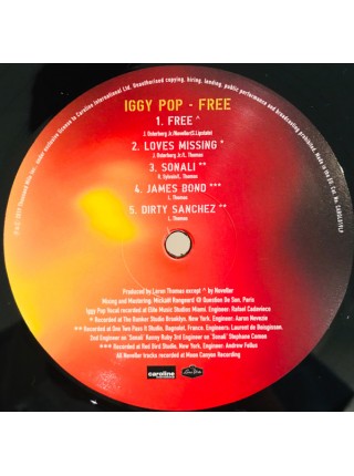 35006455		 Iggy Pop – Free	" 	Jazz, Rock, Pop"	Black	2019	" 	Caroline International – CAROL019LP"	S/S	 Europe 	Remastered	06.09.2019