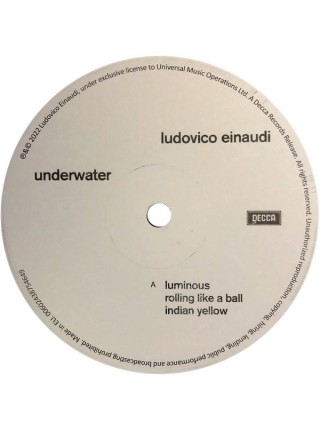 35014542		 Ludovico Einaudi – Underwater, 2lp	" 	Classical"	Black, Gatefold	2022	 Decca – 00602438754625	S/S	 Europe 	Remastered	21.01.2022