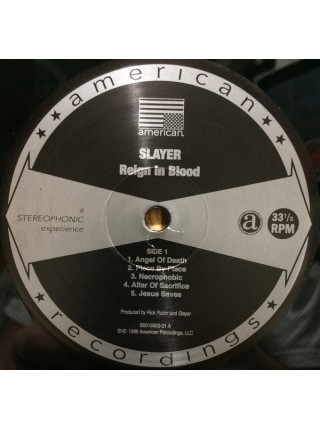 32002085	 Slayer – Reign In Blood	" 	Thrash"	1986	Remastered	2013	"	American Recordings – B0018853-01"	S/S	 Europe 