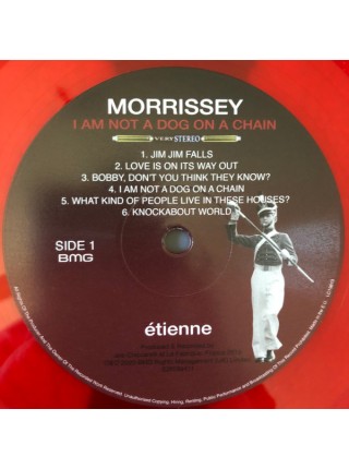 35016789	 	 Morrissey – I Am Not A Dog On A Chain	"	Indie Rock "	Transparent Red	2020	  BMG – 4050538589412	S/S	 Europe 	Remastered	20.03.2020