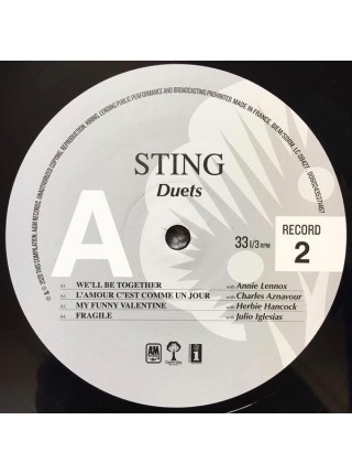 35016771	 	 Sting – Duets	" 	Jazz, Rock, Reggae, Funk / Soul"	Black, 180 Gram, Gatefold, 2lp	2021	 A&M Records – 00602435371306	S/S	 Europe 	Remastered	19.03.2021