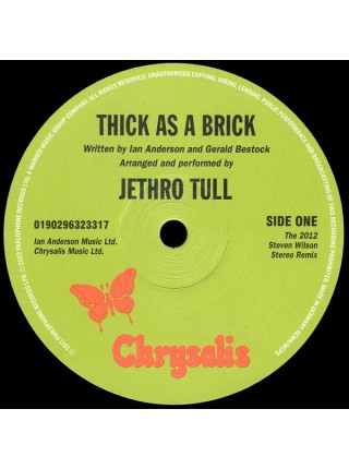35002516		 Jethro Tull – Thick As A Brick	" 	Prog Rock"	Black, 180 Gram	1972	" 	Chrysalis – 0190296323317"	S/S	 Europe 	Remastered	29 июл. 2022 г. 