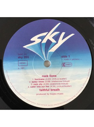 1300183	Faithful Breath – Rock Lions	Hard Rock, Heavy Metal	1981	"	Sky Records – sky 055"	EX/NM	Germany