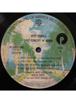 1400672	Deep Purple – Last Concert In Japan  	1977	Warner Bros. Records – P-10370W	NM/NM	Japan