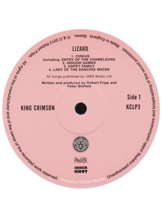 35003598		 King Crimson – Lizard	" 	Prog Rock"	Black, 200 Gram	1970	" 	Discipline Global Mobile – KCLP3"	S/S	 Europe 	Remastered	2012