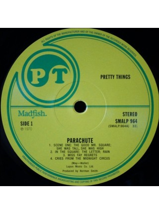 35003643	 The Pretty Things – Parachute	" 	Classic Rock"	Black, 180 Gram, Gatefold	1970	" 	Madfish – SMALP964"	S/S	 Europe 	Remastered	2014