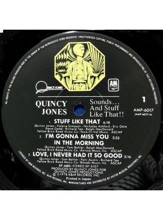 1401782		Quincy Jones – Sounds ... And Stuff Like That!!   (no OBI)	Funk/Soul,  Rhythm & Blues, Jazz	1979	A&M Records – AMP-6017	NM/NM	Japan	Remastered	1979