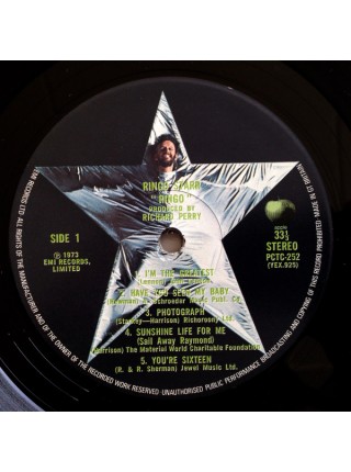 1401800	Ringo Starr – Ringo     Альбомный, буклет	Pop Rock	1973	Apple Records – PCTC 252, Apple Records – 0C 066 ◦ 05492	NM/NM	England