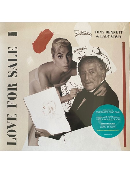 35008350	 Tony Bennett & Lady Gaga – Love For Sale,  Transparent Yellow, Gatefold, Limited	" 	Jazz"	2021	Columbia – B0033493-1, Interscope Records – B0033493-1 	S/S	 Europe 	Remastered	01.10.2021