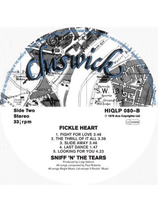 35009106	 Sniff 'n' the Tears – Fickle Heart	" 	Pop Rock, Classic Rock"	Black, 180 Gram	1978	"	Chiswick Records – HIQLP 080 "	S/S	 Europe 	Remastered	07.01.2022