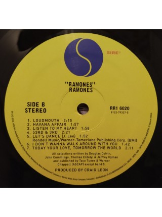35009394	Ramones – Ramones 	"	Rock & Roll, Punk "	Black, 180 Gram	1976	" 	Sire – 8122-79327-5"	S/S	 Europe 	Remastered	09.02.2018
