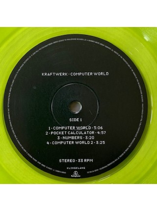 35009988	 Kraftwerk – Computer World	" 	Electro, Synth-pop"	Translucent Neon Yellow, 180 Gram, Limited	1981	" 	Kling Klang – 50999 9 66023 1 7, Parlophone – 50999 9 66023 1 7"	S/S	 Europe 	Remastered	09.10.2020