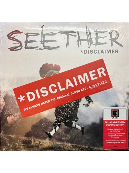 35014634		 Seether – *Disclaimer, 3lp	"	Nu Metal, Hard Rock "	Black, Triplefold, Limited	2002	" 	Craft Recordings – CR00580"	S/S	 Europe 	Remastered	20.01.2023