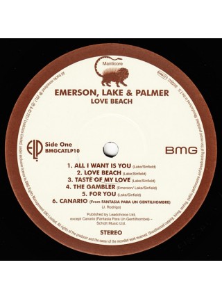 35000525	 Emerson, Lake & Palmer – Love Beach	Pop Rock, Prog Rock	1978	Remastered	2017	" 	BMG – BMGCATLP10"	S/S	 Europe 