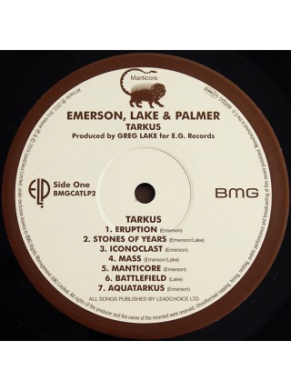35000526	Emerson, Lake & Palmer – Tarkus 	Pop Rock, Prog Rock	  Album	1971	" 	BMG – BMGCATLP2"	S/S	 Europe 	Remastered	"	29 июл. 2016 г. "