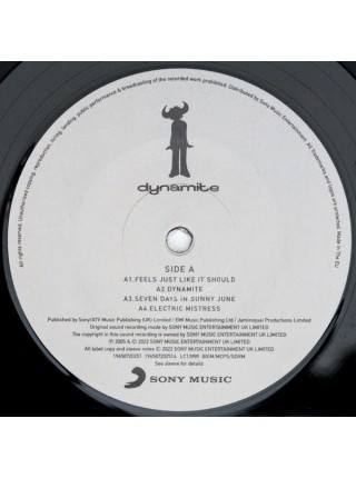 35000779	Jamiroquai – Dynamite  2LP 	 Electronic, Rock, Funk / Soul, Pop	2005	Remastered	2022	" 	Sony Music – 19658720251"	S/S	 Europe 