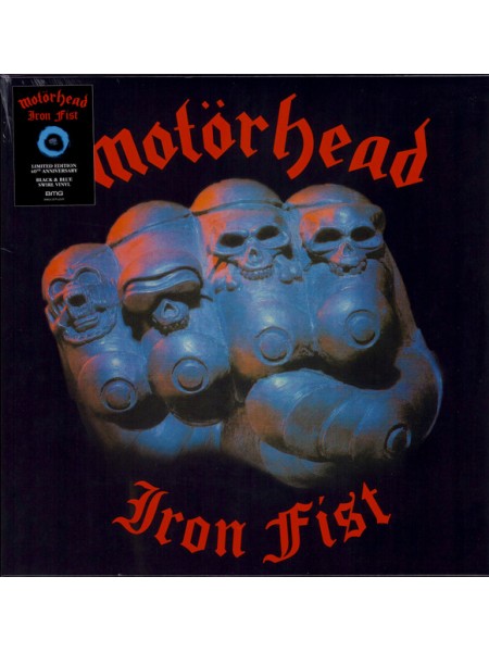 35000791	Motörhead – Iron Fist ,  Blue & Black Swirl Vinyl 	" 	Heavy Metal"	1982	Remastered	2022	" 	BMG – BMGCAT542LPC"	S/S	 Europe 