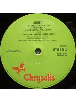 35003996		 Jethro Tull – Benefit	" 	Blues Rock, Hard Rock, Prog Rock"	Black, 180 Gram	1970	" 	Chrysalis – 825646410194"	S/S	 Europe 	Remastered	25.10.2013