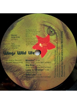 1403408		Wings - Wild Life	Pop Rock	1971	Apple Records – PCS 7142, Apple Records – 1E 062 o 04946	NM/EX+	England	Remastered	1971