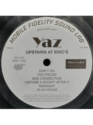 35007155	Yazoo - Upstairs At Eric's (Original Master Recording)	" 	Synth-pop"	Black, Limited	1982	" 	Mobile Fidelity Sound Lab – MOFI 1-020"	S/S	 Europe 	Remastered	10.08.2012