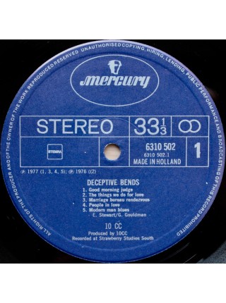 161020	10cc – Deceptive Bends	Pop Rock, Ballad	1977	"	Mercury – 6310 502"	EX+/EX	Netherlands	Remastered	1977