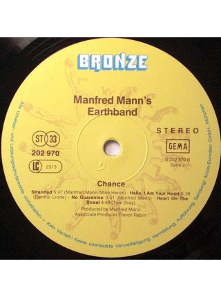 161064	Manfred Mann's Earth Band – Chance	"	Pop Rock, Prog Rock"	1980	"	Bronze – 202 970, Bronze – 202 970-320"	NM/NM	Germany	Remastered	----