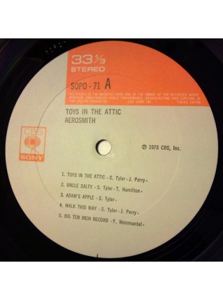 400918	Aerosmith – Toys In The Attic JP INS , no OBI		1975	CBS/Sony – SOPO 71	EX+/EX+	Japan