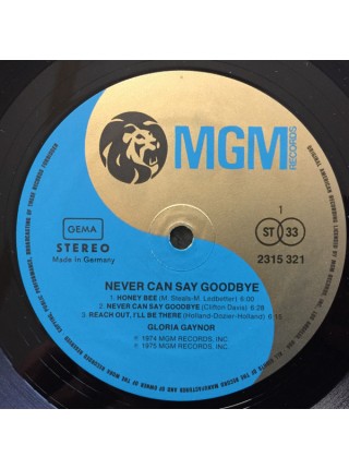 1404864		Gloria Gaynor – Never Can Say Goodbye		Electronic, Funk/Soul, Disco	1975	MGM Records – 2315 321	NM/NM	Germany	Remastered	1975