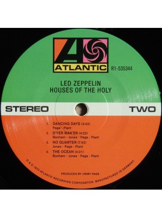 35014696	 	 Led Zeppelin – Houses Of The Holy	"	Blues Rock, Hard Rock "	Black, 180 Gram, Gatefold	1973	" 	Atlantic – R1-535344"	S/S	 Europe 	Remastered	24.10.2014