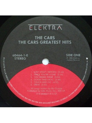 1403573		The Cars ‎– Greatest Hits	Synth Pop, Pop Rock	1985	Elektra – 60464-1-E	EX/NM	USA	Remastered	1985