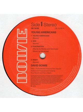 35014328	 David Bowie – Young Americans	Young Americans	Black, 180 Gram	1975	"	Parlophone – 0190295990343 "	S/S	 Europe 	Remastered	10.02.2017
