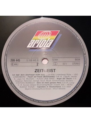 2000223		Various – Zeitgeist		"	Soft Rock, Pop Rock, Synth-pop"	1988	"	Ariola – 209 445"		EX+/EX+		"	Europe"