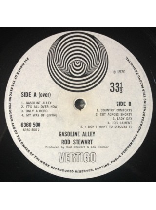 600011  -	Rod Stewart    -‎	Gasoline Alley  	,	1970/1970	,	Vertigo  -	6360 500,	UK,	VG+/VG+