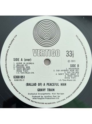 400805	Gravy Train – (A Ballad Of) A Peaceful Man Unofficial Release (Re 2021)		1971	Vertigo – 6360 051	NM/NM	UK