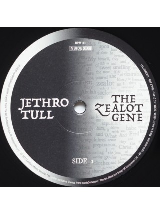 35008801	 Jethro Tull – The Zealot Gene, 2lp	" 	Prog Rock, Folk Rock"	Black, 180 Gram, Gatefold	2022	" 	Inside Out Music – IOMLP 609, Sony Music – 19439927141"	S/S	 Europe 	Remastered	28.01.2022