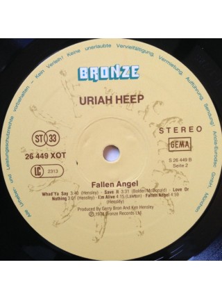 1402556	Uriah Heep – Fallen Angel	Hard Rock	1978	Bronze – 26 449 XOT	EX/EX	Germany