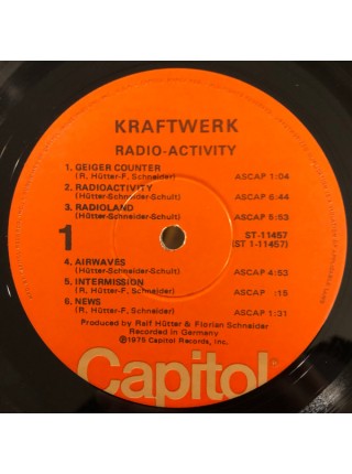 1402563	Kraftwerk – Radio-Activity (на торце конверта трещинка)	Electronic, Experimental	1975	Capitol Records – ST-11457	EX/EX	USA