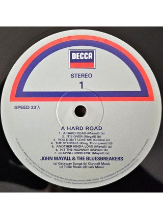 35016850	 	 John Mayall And The Bluesbreakers – A Hard Road	" 	Electric Blues"	Black, 180 Gram	1967	" 	Decca – none"	S/S	 Europe 	Remastered	30.06.2023