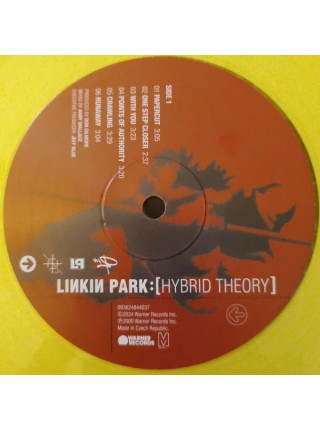 35016805	 	 Linkin Park – Hybrid Theory	" 	Nu Metal"	Translucent Yellow, Gatefold, Limited	2000	" 	Warner Records – 093624844037"	S/S	 Europe 	Remastered	26.07.2024