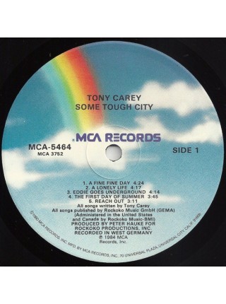 1402850	Tony Carey – Some Tough City	Hard Rock, Arena Rock	1984	MCA Records – MCA-5464	EX/EX	USA