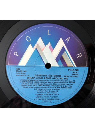600361	Agnetha Fältskog – Wrap Your Arms Around Me		1983	Polar – POLS 365	EX+/EX+	Scandinavia