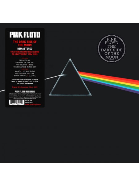 35000272	Pink Floyd – The Dark Side Of The Moon 	" 	Prog Rock, Pop Rock"	1973	Remastered	2016	" 	Pink Floyd Records – PFRLP8, Pink Floyd Records – 88875184251"	S/S	 Europe 