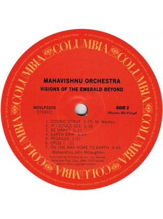 35014470	Mahavishnu Orchestra – Visions Of The Emerald Beyond 	"	Jazz, Rock "	Black, 180 Gram, Gatefold	1975	Music On Vinyl – MOVLP2205 	S/S	 Europe 	Remastered	03.01.2019