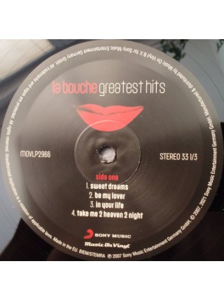 35014482	La Bouche – Greatest Hits, 2lp 	"	Eurodance, Euro House "	Black, 180 Gram	2006	"	Music On Vinyl – MOVLP2966 "	S/S	 Europe 	Remastered	08.07.2022