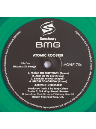 35014486	 Atomic Rooster – Atomic Rooster	"	Prog Rock "	Translucent Green, 180 Gram, Limited	1970	"	Music On Vinyl – MOVLP1756 "	S/S	 Europe 	Remastered	05.01.2024